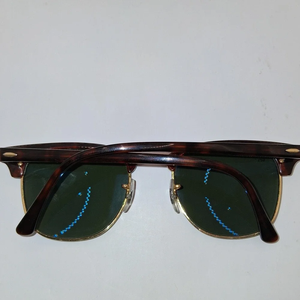 Ray-Ban Clubmaster RB3016 Brown Tortoise Gold Polarized Sunglasses 51mm